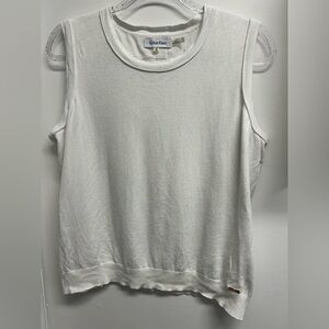 Calvin Klein Women's White Sleeveless Lightweight Sweater